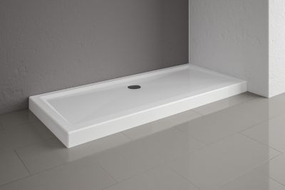 Receveur de douche à poser ou encastrer extra-plat 75 x 170 cm, acrylique, blanc, Schulte