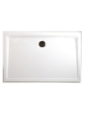 Receveur de douche à poser ou encastrer extra-plat 80 x 160 cm, acrylique, blanc, Schulte
