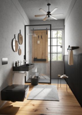 Receveur de douche à poser rectangulaire anthracite Squaro Infinity 90 x 140 cm