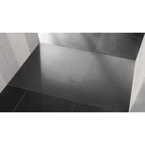 Receveur de douche à poser rectangulaire anthracite Squaro Infinity 90 x 160 cm