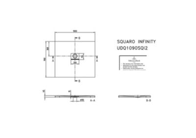 Receveur de douche à poser rectangulaire gris Squaro Infinity 90 x 100 cm