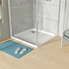 Receveur de douche acrylique 80x80x3,5cm Blanc brillant sans évacuation - TIM