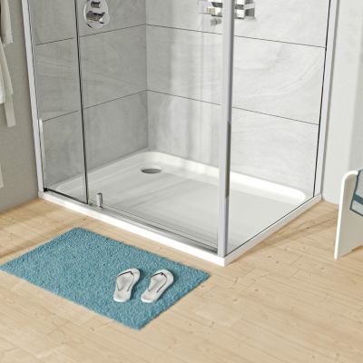 Receveur de douche acrylique 90x120x3,5cm Blanc brillant sans évacuation - TIM