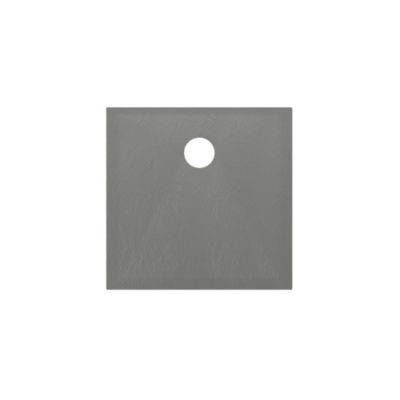 Receveur de douche acrylique gris mat texturé l.80 x L.80 cm, Allibert Bath & Design Mara