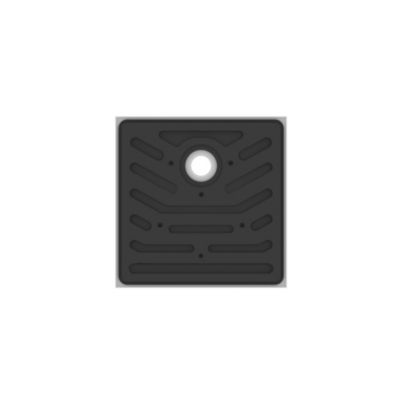 Receveur de douche acrylique gris mat texturé l.80 x L.80 cm, Allibert Bath & Design Mara
