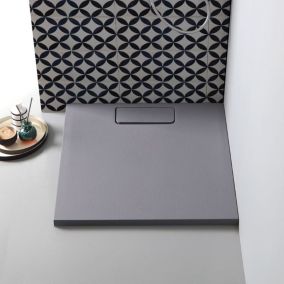 Receveur De Douche Anthracite 80X80 En Résine Fine - Mart