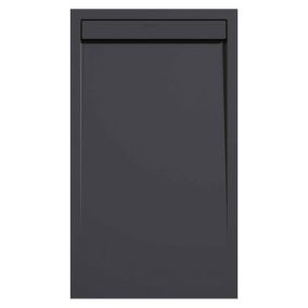 Receveur de douche Anthracite, finition Lisse Stone SMART, grille de couleur - 120 x 90 cm