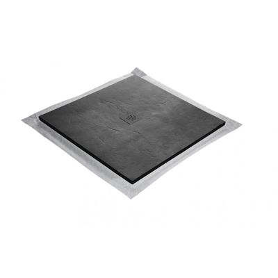 Receveur de douche Crypto 90x90 H2,5 cm résine effet pierre gris