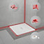 Receveur de douche carré Squaro Infinity 100 x 100 x 4 cm Marbre blanc Quaryl Villeroy & Boch