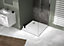 Receveur de douche carré 90x90cm, blanc mat effet pierre, Allibert Mooneo