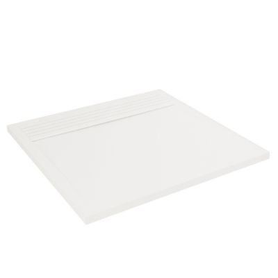 Receveur de douche carré en béton, 80 x 80 cm, blanc, Homesight