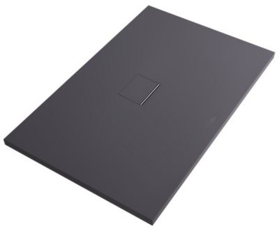 Receveur de douche carré Squaro Infinity 100 x 100 x 4 cm Anthracite Quaryl Villeroy & Boch