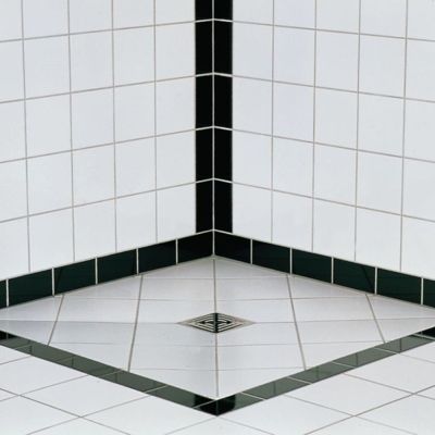 Receveur de douche à carreler 120 x 120 WEDI Fundo Primo carré écoulement centrée + bonde verticale + kit d'étanchéité + colle 320