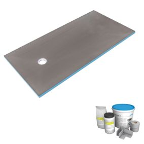 Receveur de douche à carreler 120 x 90 WEDI Fundo Primo rectangle écoulement excentré + kit d'étancheité