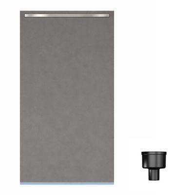 Receveur de douche à carreler 140 x 90 cm WEDI Fundo Riolito Neo + bonde verticale + barrette de finition