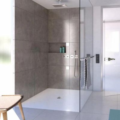 Receveur de douche à carreler 150 x 150 WEDI Fundo Primo carré écoulement centrée
