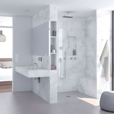 Receveur de douche à carreler 150 x 150 WEDI Fundo Primo carré écoulement centrée