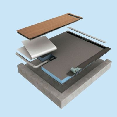 Receveur de douche à carreler 160 x 100 cmWEDI Fundo Riolito Neo