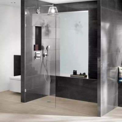 Receveur de douche à carreler 160 x 100 WEDI Fundo Primo rectangle écoulement excentré + bonde horizontale