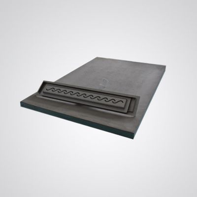 Receveur de douche à carreler 90 x 160 cm ELIO 4 pentes grille lineaire et bonde incluses