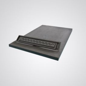 Receveur de douche à carreler 90 x 160 cm ELIO 4 pentes grille lineaire et bonde incluses