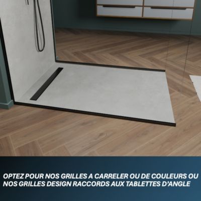Receveur de douche à carreler monopente 120 x 90 cm