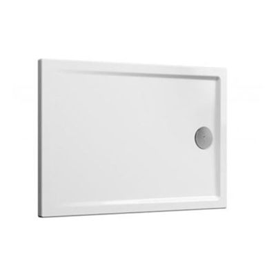 Receveur de douche - Cascade (sans bonde) - 800 x 800 x 40mm - BLANC - 3 faces émaillées PN12 blanc