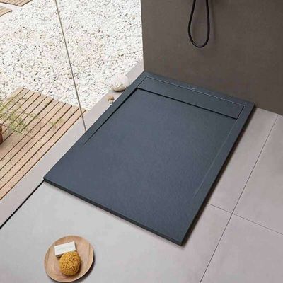 Receveur de douche CLEVER Anthracite - 120 x 90 cm - Résistant et Facile à installer - Salle de bain - Douche