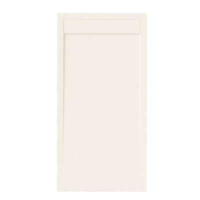 Receveur de douche CLEVER Beige - 100 x 80 cm - Résistant et Facile à installer - Salle de bain - Douche