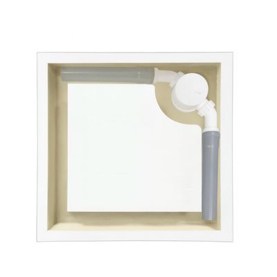 Receveur de douche en acrylique blanc  80 x 100 x 12 cm  - structure en pierre - réctangulaire - JAMAICA