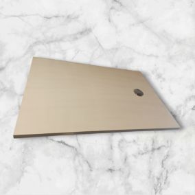 Receveur de douche en béton ciré Lisse beige 80x80 , fabriqué artisnalement en France par GAKEAL