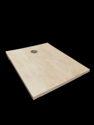 Receveur de douche en béton ciré LISSE effet bois 160x90, fabriqué artisanalement en France par Gakeal