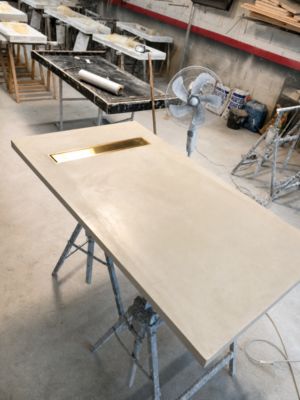 Receveur de douche en béton ciré LISSE Gakeal 160x90 , fabriqué ...