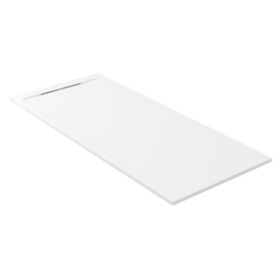 Receveur de douche en pierre naturelle extra plat à poser 70x100cm - blanc - ORIGINE