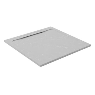 Receveur de douche en pierre naturelle extra plat à poser 70x70cm - gris marbre - ORIGINE