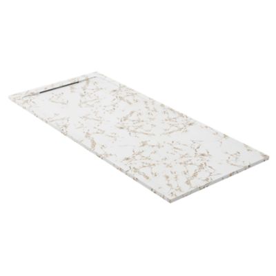 Receveur de douche en pierre naturelle extra plat à poser 70x80cm - blanc marbre - ORIGINE