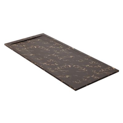Receveur de douche en pierre naturelle extra plat à poser 70x80cm - marron marbre - ORIGINE
