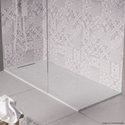 Receveur de douche en pierre naturelle extra plat à poser 80x120cm - italien marbre - ORIGINE