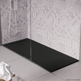 Receveur de douche en pierre naturelle extra plat à poser 80x120cm - noir - ORIGINE