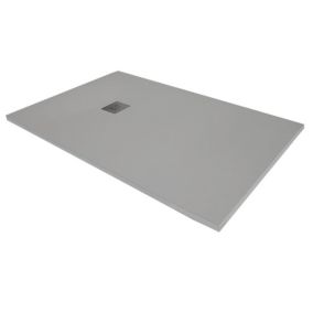 Receveur de douche en résine extra plat à poser 70x180cm - ciment (gris) - RIO