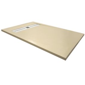 Receveur de douche en résine extra plat à poser 80x120cm - beige - Arhus