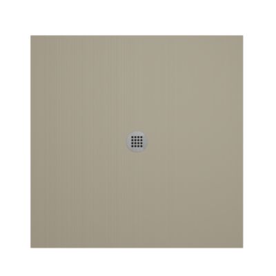 Receveur de douche en résine extra plat à poser 90x90cm - beige - RONDA