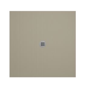 Receveur de douche en résine extra plat à poser 90x90cm - beige - RONDA