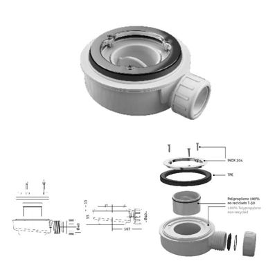 Receveur de douche en résine VALENCIA Finition Ardoise 100x140 Beige