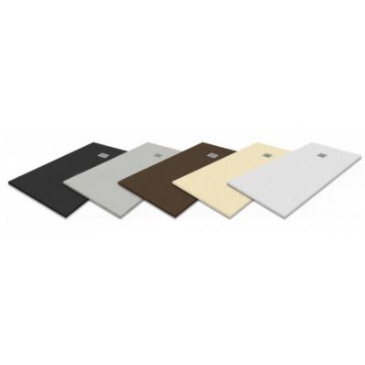 Receveur de douche en résine VALENCIA Finition Ardoise 100x140 Beige
