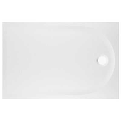 Receveur de douche en résine L.120 x l.80 cm, blanc, GoodHome Cavally