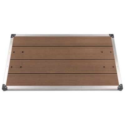 Receveur de douche extérieur WPC Inox 110x62 cm Marron vidaXL