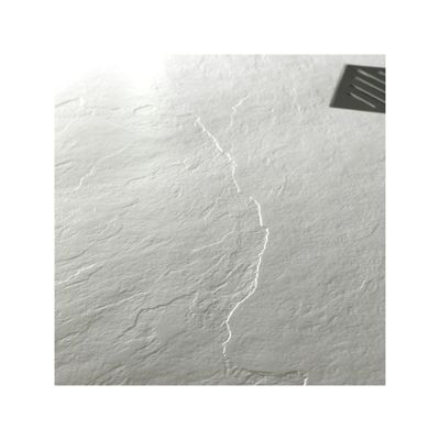 Receveur de douche extra plat 70x120 en Solid stone texture ardoisée blanc