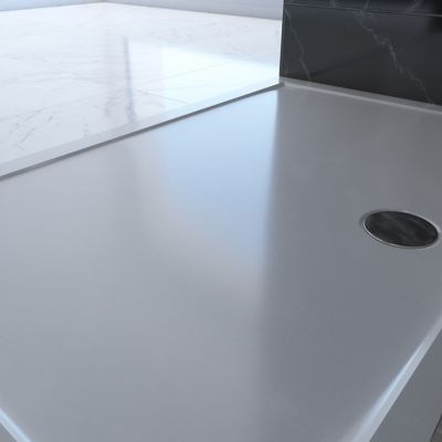 Receveur de douche extra-plat 80 x 160 cm, blanc, Galedo Pure 2