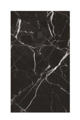 Receveur de douche extra plat 90 x 100 cm, résine et minéral, marbre noir, Ayor Bathroom Nola